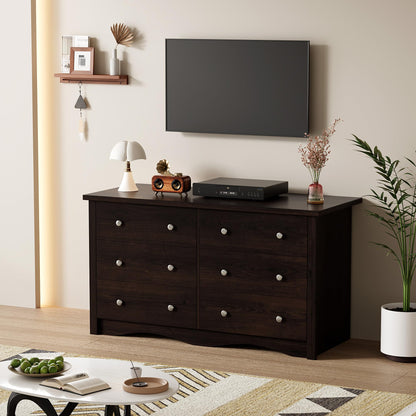 47.2" 6-Drawer Storage Dresser TV Stand
