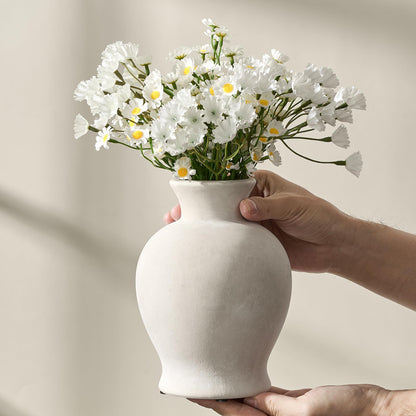 7.2" Rustic Terracotta Decorative Ceramic Vase
