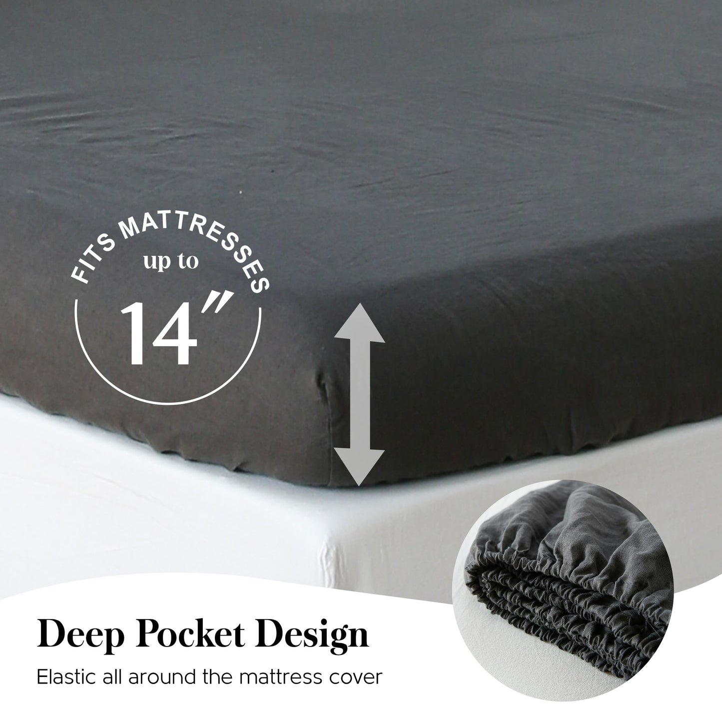 Simple&Opulence Linen Sheet Set 4pcs Embroidery
