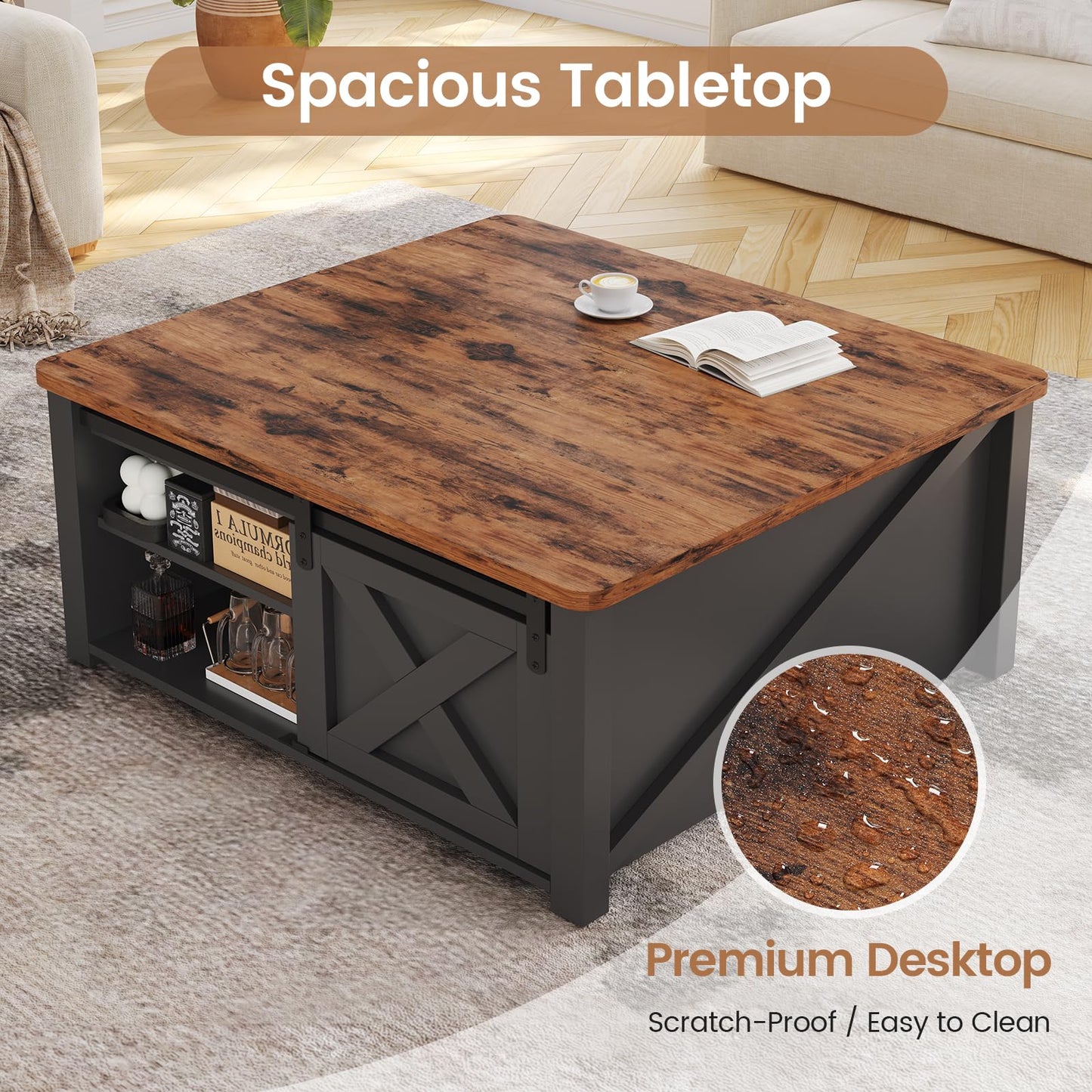 SEDETA Lift Top Coffee Table