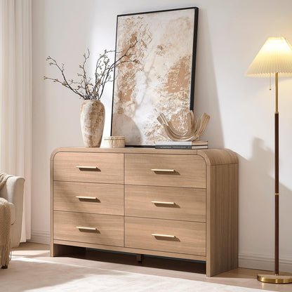 Modern Curved Drawer Dresser TV Stand