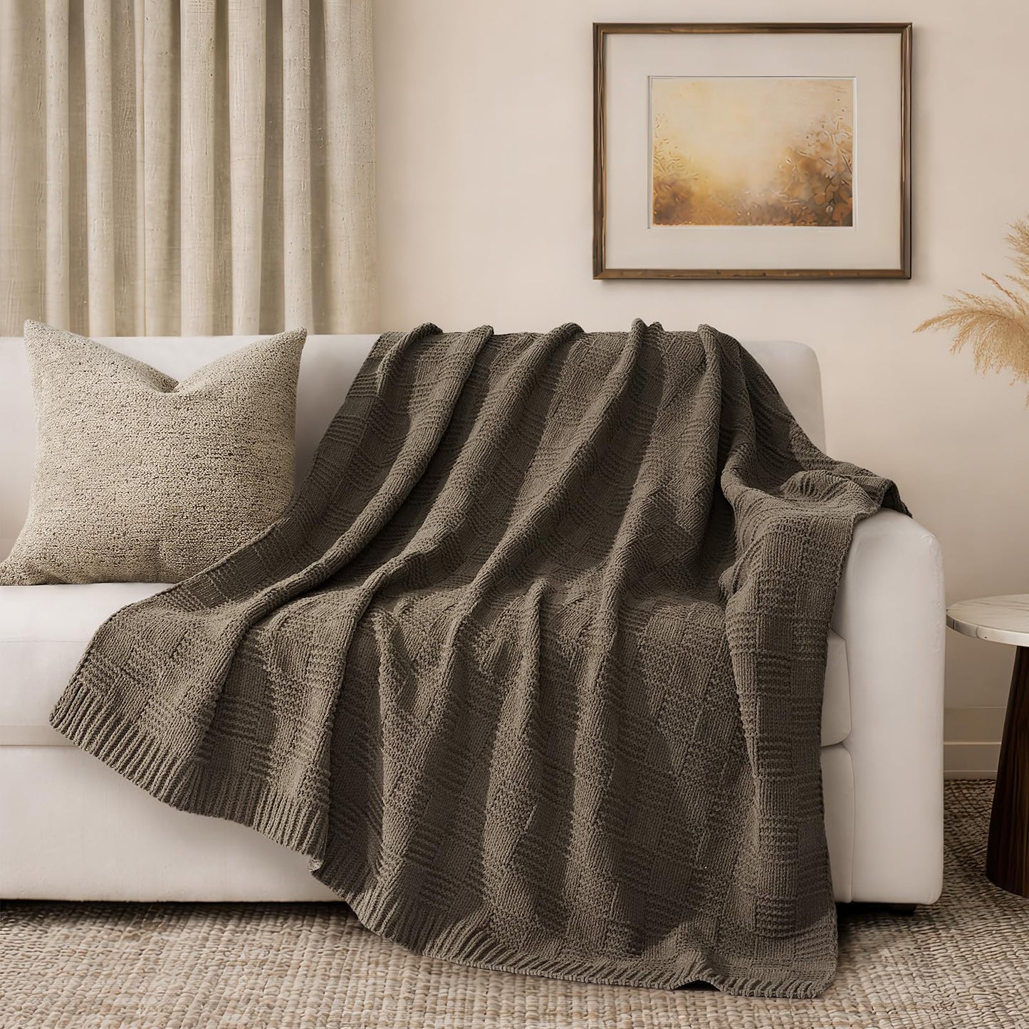 EVERGRACEHOME Chunky Chenille Throw Blankets