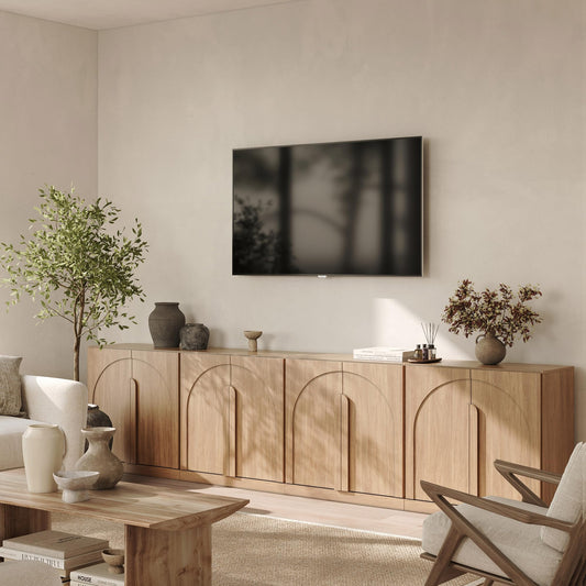 Modern Modular TV Stand with Storage Shelves