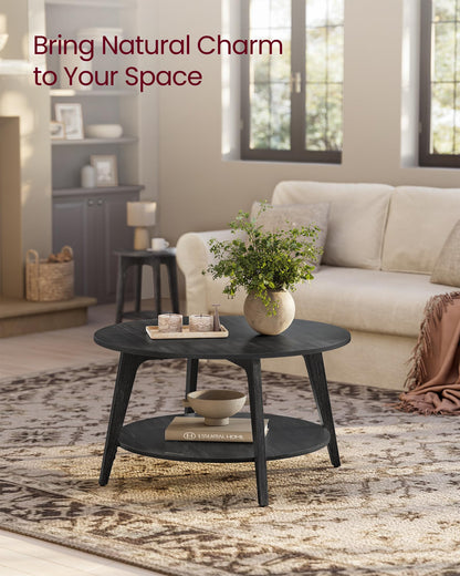 VASAGLE Round Coffee Table, for Living Room