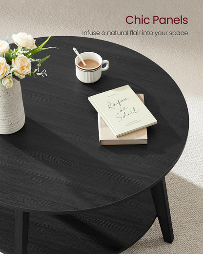 VASAGLE Round Coffee Table, for Living Room