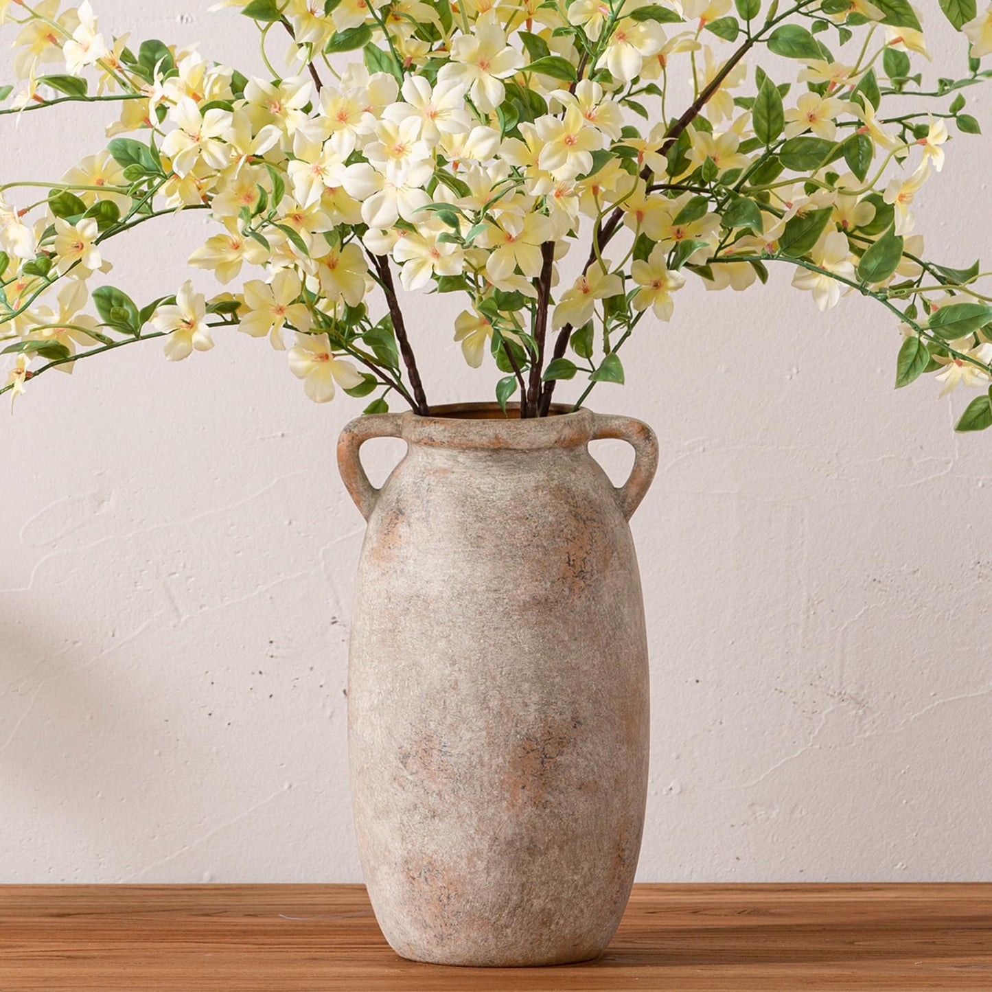 Large Rustic Ceramic Farmhouse Flower Vase