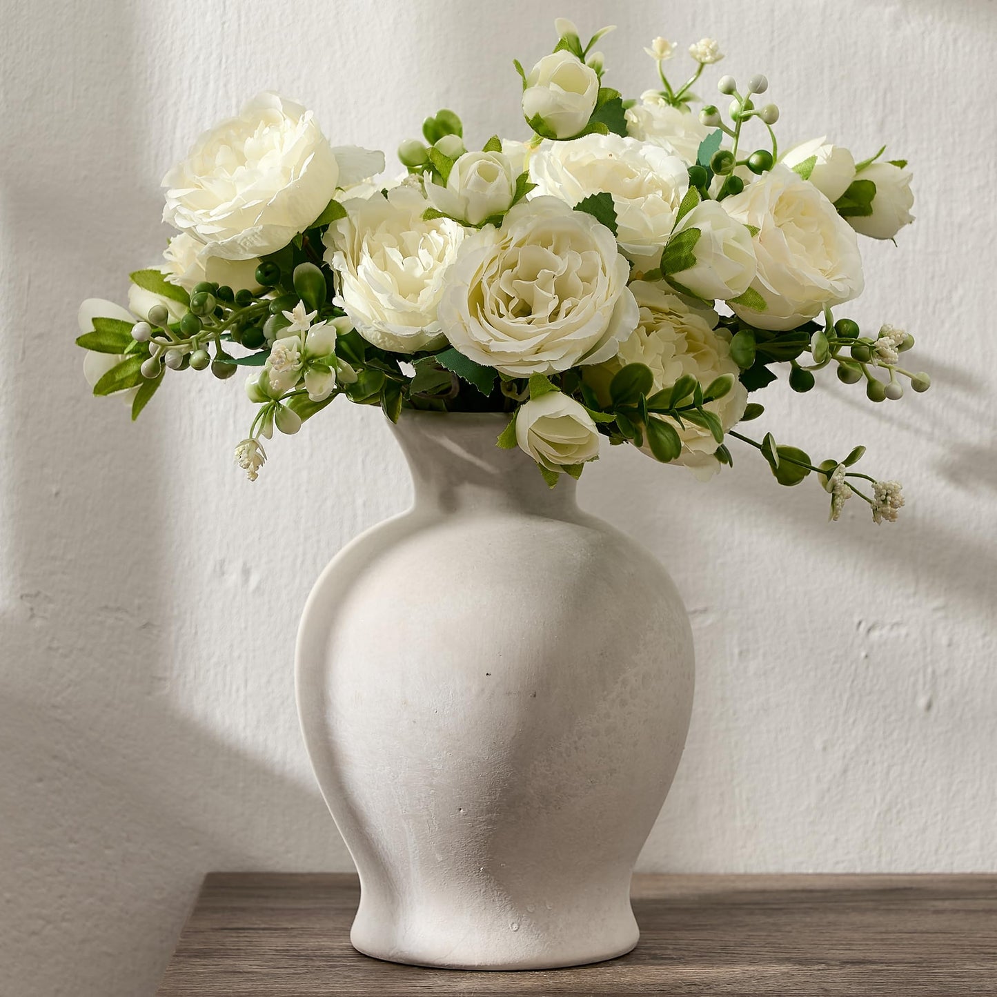 7.2" Rustic Terracotta Decorative Ceramic Vase
