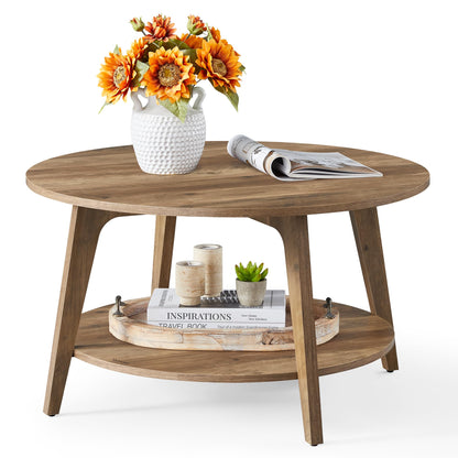 VASAGLE Round Coffee Table, for Living Room