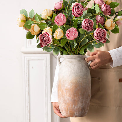 Large Rustic Ceramic Farmhouse Flower Vase