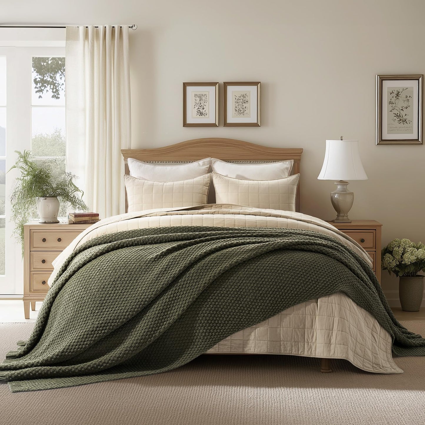 EVERGRACEHOME Chunky Chenille Throw Blankets