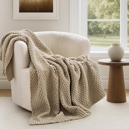 EVERGRACEHOME Chunky Chenille Throw Blankets