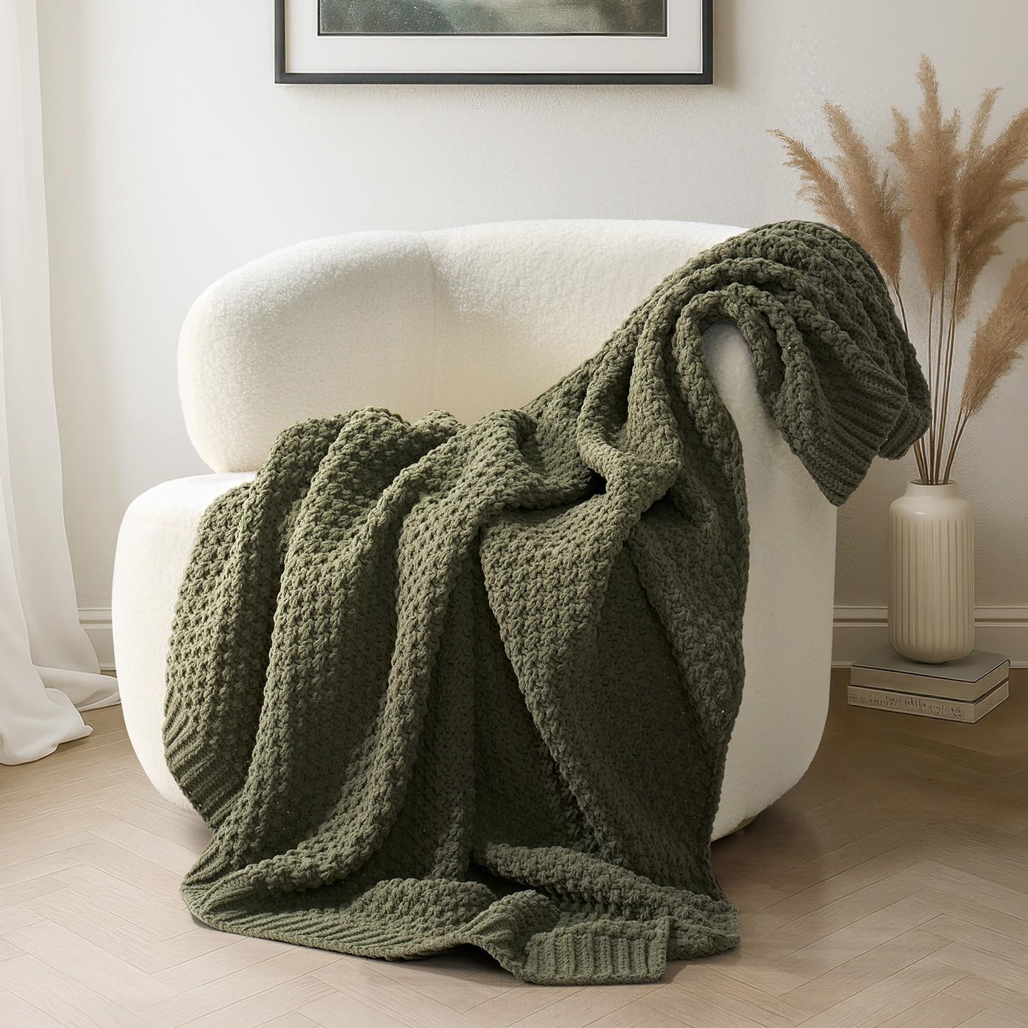 EVERGRACEHOME Chunky Chenille Throw Blankets