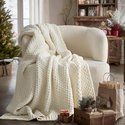 EVERGRACEHOME Chunky Chenille Throw Blankets