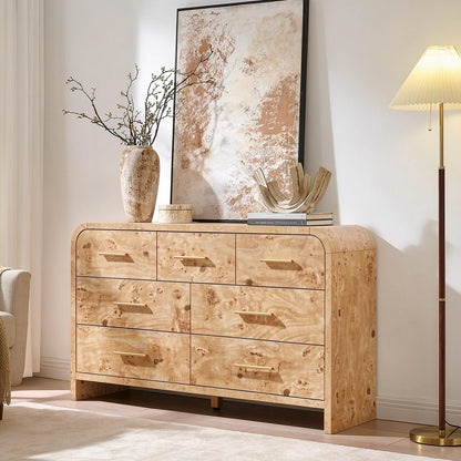 Modern Curved Drawer Dresser TV Stand