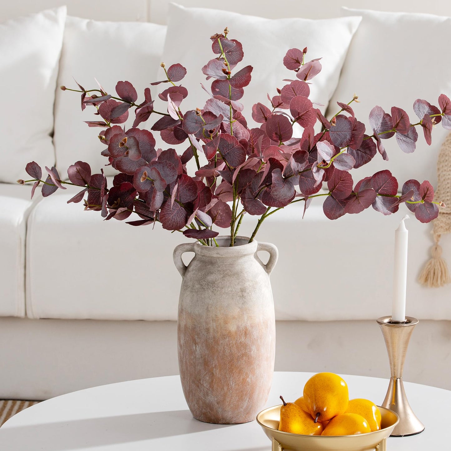Large Rustic Ceramic Farmhouse Flower Vase