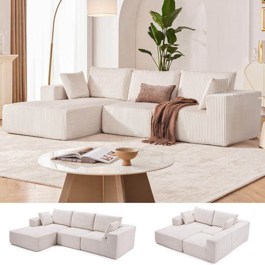 108" Deep Seat Modular Cloud Sectional Sofa