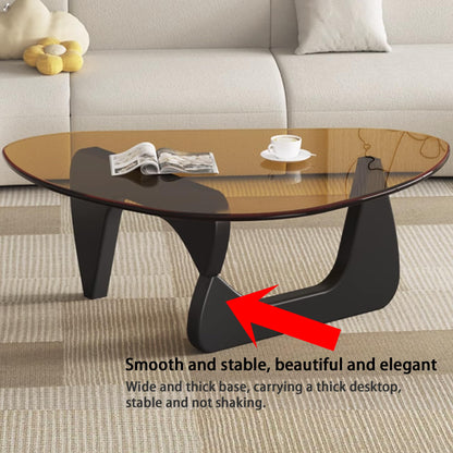 Modern Abstract Glass Coffee Table for Living Room