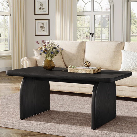 47" Farmhouse Rectangle Coffee Table with Rounded Edges