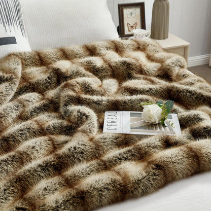 Luxury Double-Sided Faux Fur Throw Blanket