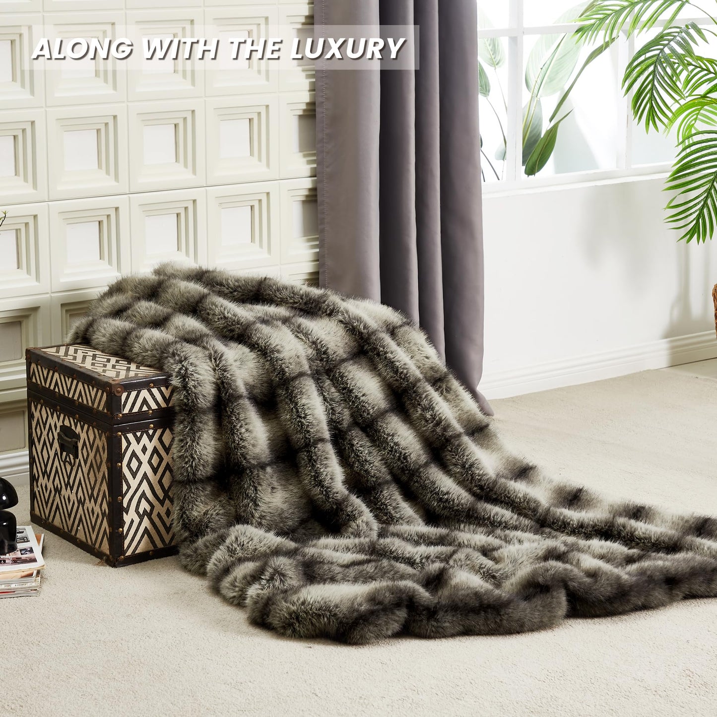 Luxury Double-Sided Faux Fur Throw Blanket