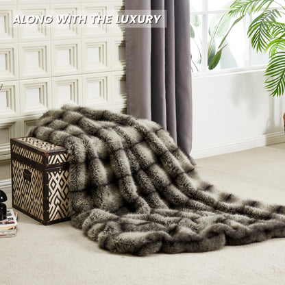 Luxury Double-Sided Faux Fur Throw Blanket