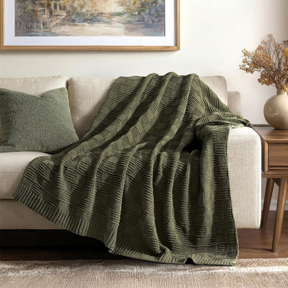 EVERGRACEHOME Chunky Chenille Throw Blankets